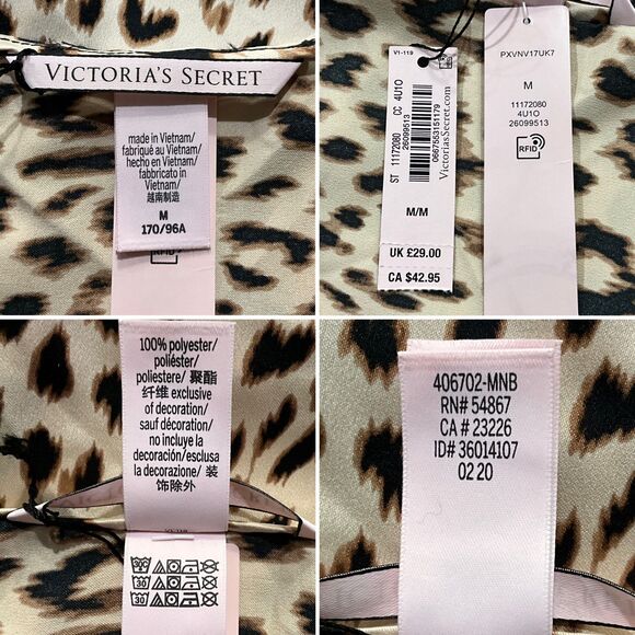 Victoria's Secret Camisole Leopard Print Racerback Satin M - Picture 5 of 9